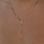 Złoty naszyjnik spinaczowy chain agrafka modny nietuzinkowy złoto 585 wyjątkowy pomysł na prezent modowy krawatka 14k