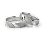 Obrączki ślubne białe złoto