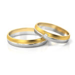 Obrączki dwukolorowe nowoczesne 236
