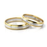 Obrączki dwukolorowe z kamieniami 238