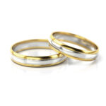 Obrączki klasyczne dwukolorowe