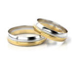 Obrączki ślubne złote dwukolorowe nowa klasyka