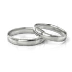 Obrączki ślubne półokrągłe złote białe złoto