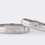 Obrączki ślubne złote białe półokrągłe