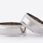 Obrączki ślubne białe złoto szerokie