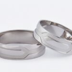 Obrączki ślubne białe złoto nowoczesne