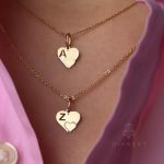 Złota zawieszka 585 14k lierka z lierką serduszko serce prezent dla niej Walentynki Dzień Kobiet Urodziny