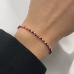 Bransoletka złota różowe kuleczki kulki złoto 585