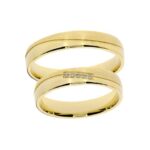 Obrączki ślubne złote pół na pół mat poler diamenty cyrkonie