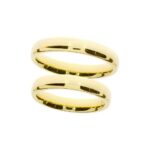 Obrączki ślubne klasyczne półokrągłe 4 mm żółte złoto