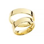 Obrączki ślubne klasyczne płaskie żółte złoto 5 mm