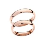 Obrączki ślubne klasyczne półokrągłe 4 mm różowe złoto