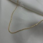 Łańcuszek pozłacany klasyczny cienki delikatny rolo 45 cm srebro 925 pozłacany 24 ct złotem