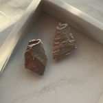 kolczyki kawałek skały betonu artystyczne srebro 925 kolczyki surowa biżuteria duże modowe