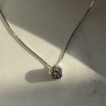 Naszyjnik srebro 925 z cyrkonią duży kamień błyszczący