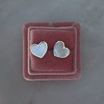 Kolczyki złoto 585 masa perłowa serce wkrętki serduszka modne złoto 14k na zatyczkę orzy uchu duże serca