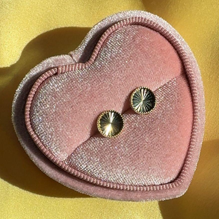 Kolczyki kółka diamentowane okrągłe błyszczące na prezent dla niej wkrętki sztyft