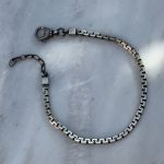 Męska bransoletka srebro 925 oksydowana ciemna poczerniona matowa dla niego prezent dzień ojca