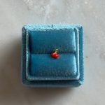 Kolczyki wisienka labret złoty 585 piercing wkręcany kolorowy emalia wiśnia wisienka