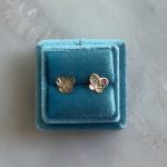 Złote kolczyki motylki białe złoto żółte złoto 585 delikatne super lekkie