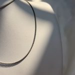 Męski łańcuszek oksydowany srebro 925 kuleczki kulki 50-55cm regulacja dla niego dla mężczyzny prezent dla niego dzień chłopaka ciemniejsze srebro matowe stylowe