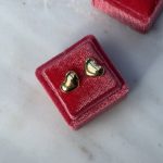 Kolczyki serduszka dmuchane serca najmodniejsze pompowane złocone pozłacane na sztyft wkrętki srebro 925