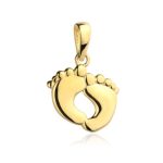 Zawieszka stópki złota 585 narodziny dziecka stopy dziecka na grawer prezent dla niej baby shower chrzest święty