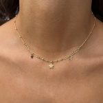 Naszyjnik pozłacany złocony gwiazdki wiszące gwiazdki spinaczowy spinacze chain modowy srebro 925 stars pod grawer regulacja długości