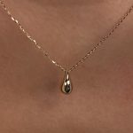 Złoty naszyjnik kropla kropelka złoto 585 drop bottega prezent dla niej