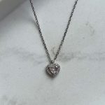 Srebrny naszyjnik serduszko pandora serce z kamieniami wysadzane 925