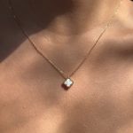 Naszyjnik koniczynka marokańska koniczyna luksusowa masa perłowa złoto 585 14k najmodniejszy prezent dla niej