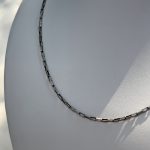 Męski łańcuszek 60cm srebro oksydowane ciemne matowe stylowe modowe grubszy solidny długi łańcuszek dla niej dla mężczyzny prezent dla niego dzień chłopaka srebro 925