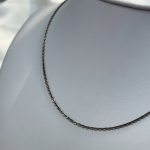 Srebrny łańcuszek ankier długość 50-55cm regulacja dla niego srebro 925 oksydowany ciemny ciemniejszy matowy stylowy dla niego prezent dzień chłopaka