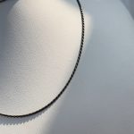 Męski łańcuszek długość 50-55cm kord skręcany elegancki srebro oksydowane ciemne ciemniejsze matowe stylowe dla niego prezent dla niego dzień chłopaka srebro 925