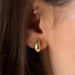 Kolczyki złote krople łezki drop teardrop hit modne złoto 585 wyższa próba wysoka próba zapinane na sztyft wkrętki najmodniejsze małe średnie polerowane błyszczące złoto 585 14k