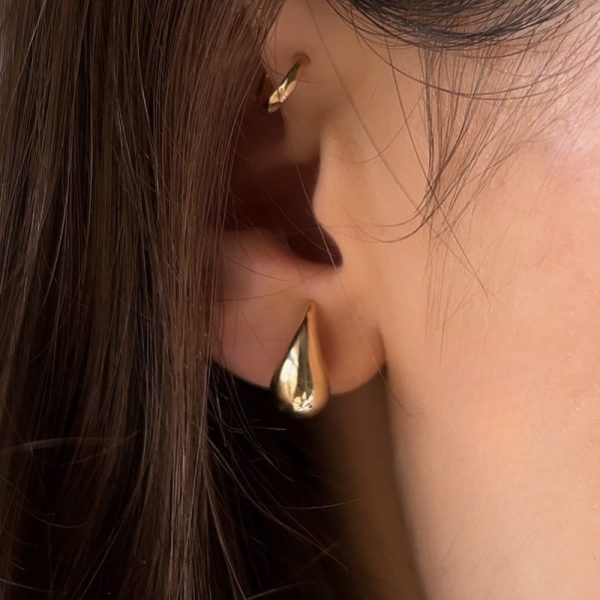 Kolczyki złote krople łezki drop teardrop hit modne złoto 585 wyższa próba wysoka próba zapinane na sztyft wkrętki najmodniejsze małe średnie polerowane błyszczące złoto 585 14k