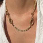 Złoty naszyjnik bogaty efekt wow kolia 585 14k bardzo ozdobny wyjątkowy okazały dla niej prezent kolia glamour barokowa przepych wieczorowa na specjalne wyjątkowe okazje wysoka próba 14 karat regulacja długości