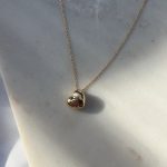 Złoty pozłacany naszyjnik serduszko serce srebro 925 delikatny dmuchane serduszko pompowane delikatne prezent dla niej złocony puffy fluffy gold heart cuore