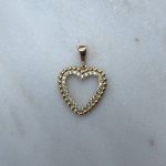 Złota zawieszko ramka serduszko serce złoto 585 14k wysadzana kamieniami cyrkonie delikatne prezent dla niej urodziny walentynki rocznica