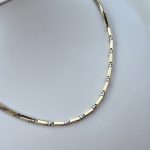 Złoty łańcuszek męski łańcuch złoto 585 14k splot nowoczesny modny nietuzinkowy nietypowy wyjątkowy 55cm dla niego dla mężczyzny dla chłopaka dwukolorowy białe żółte złoto około 30g serpente snake rodowany cube