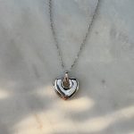 Naszyjnik dmuchane serduszko srebro 925 rodowane błyszczące serce najmodniejsze serce naszyjnik z sercem stylowym