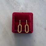 Kolczyki pozłacane złocone srebro 925 spinaczowe modowe nietuzinkowe modowe kolczyki dłuższe na wkrętkę na sztyft na zatyczkę srebro 925 pozłacane złocone faktura prezent dla niej