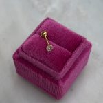 Kolczyki labret srebro 925 pozłacane złocone złoty kolczyk piercing cyrkonia z kamieniem klasyczny kulka zapięcie kulka na tyle