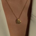 Naszyjnik serce serduszko pozłacany złocony złoty matowe serduszko dmuchane z drobinkami wyjątkowy naszyjnik srebro 925 serce strukturalne modowe wisiorek