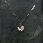 Naszyjnik srebrny srebro 925 serce serduszko diamentowane serduszko serce blaszka na grawer pod grawer personalizowany naszyjnik z sercem błyszczący blaszka prezent dla niej