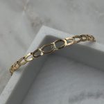 Sztywna bransoletka motyw łańcucha splot łańcuchowy ogniwa duże srebro 925 sztywna na zapięcie zapinana łańcuchowy splot