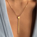 Naszyjnik serduszko serce krawatka długi wiszący serduszko pozłacane srebro 925 elegancki złoty designerski nietuzinkowy wyjątkowy ciekawy