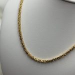 Złoty pozłacany złocony łańcuszek splot królewski bizantyjski srebro 925 pozłacane dla niego 50cm gruby solidny łańcuch dla niego męski łańcuszek w złotym kolorze złoty łańcuch bizantyjski królewski