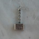 Srebrna zawieszka thor srebro 925 srebrna zawieszka dla niego w stylu Marvel Comics prezet dla niego hobby biżuteria oksydowane srebro matowe ciemne zawieszka na prezent dla mężczyzny