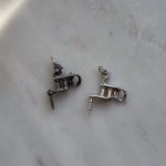 Srebrna zawieszka maszynka dla tatuażysty tattoo srebro 925 oksydowane rodowane matowe ciemne błyszczące prezent dla tatuażysty tatuatora tatto artist naszyjnik prezent maszynka cewkowa do tatuowania srebro 925